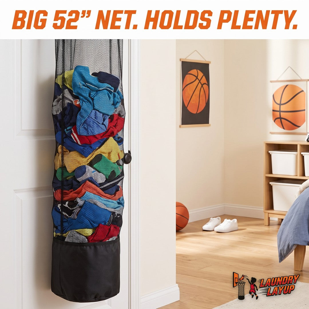 Big 52 inch mesh net filled with kids clothes